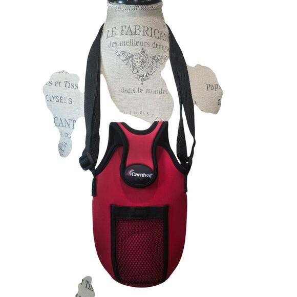 Carnival Cruise Line Insulated Water Bottle Carrier Bag ID Holder Shoulder Strap - Picture 6 of 6